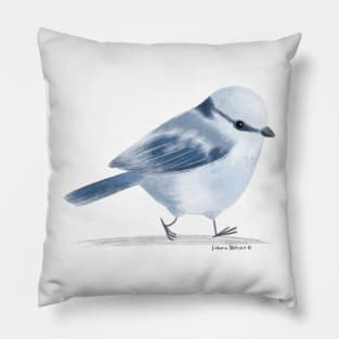 Azure Tit Bird Pillow