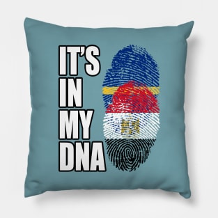 Egyptian And Nauruan Mix DNA Flag Heritage Pillow