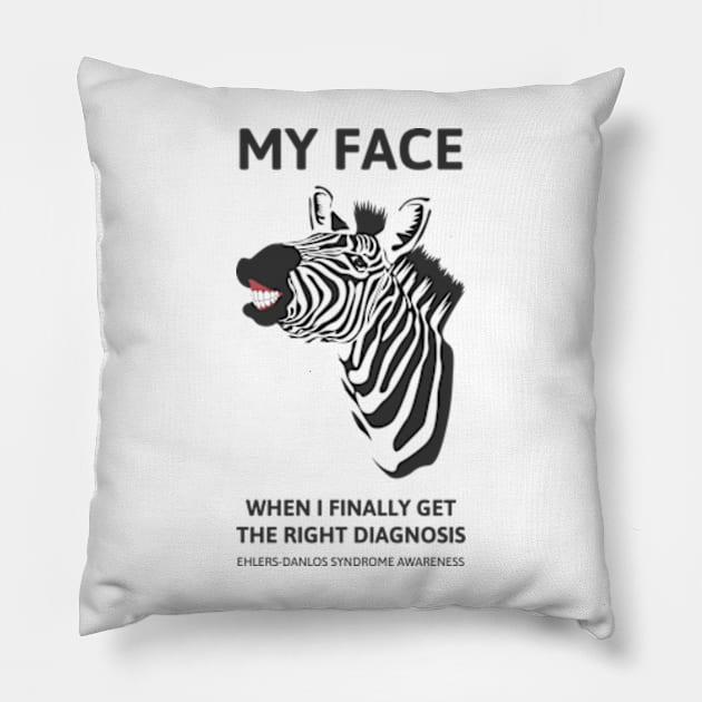 Ehlers Danlos Syndrome My Face When I Get The Right Diagnosis Pillow by Jesabee Designs