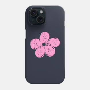 Chalkboard Pink Flower Doodle Phone Case