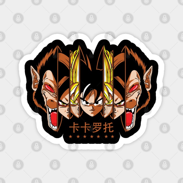 Saiyan Evolution Magnet by seanartzy