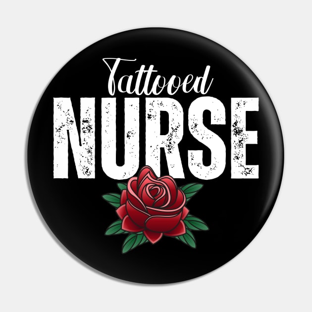 Tattooed Nurse with Red Rose Pin by jackofdreams22