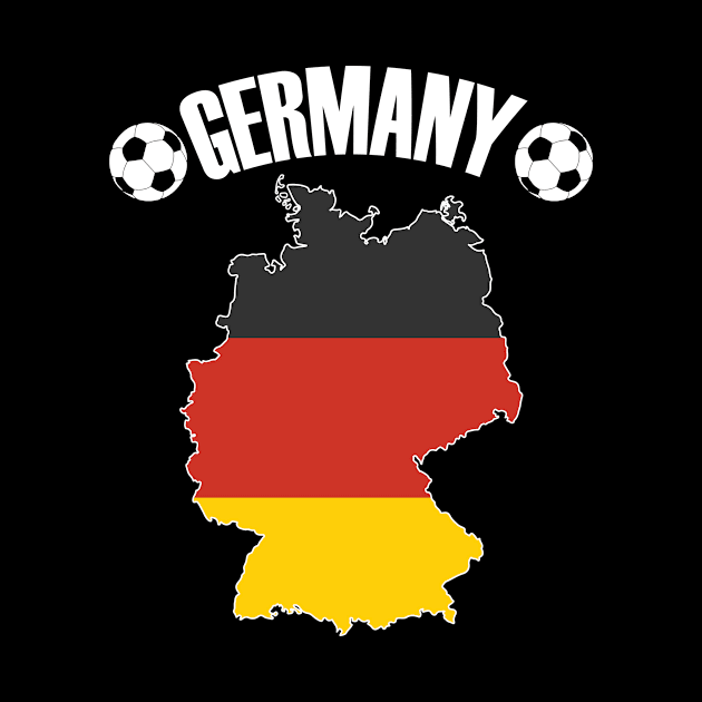 Germany Football - German Map Soccer Ball by TheInkElephant