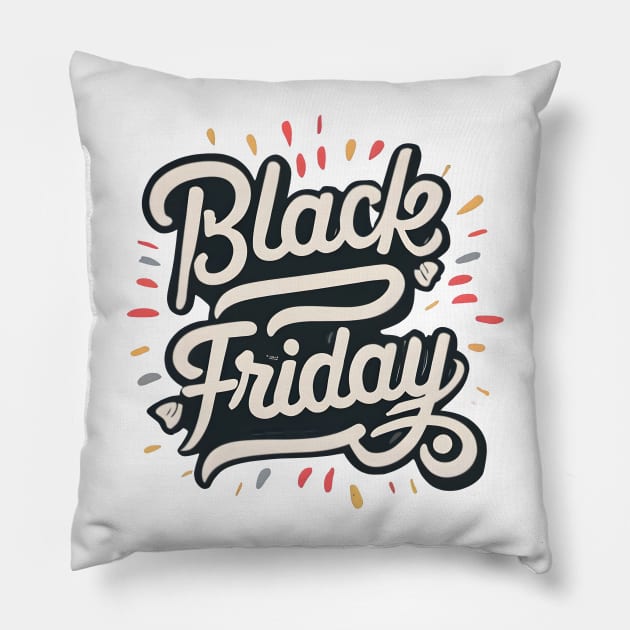 Black Friday Pillow by Double You Store