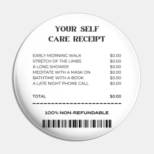 YOUR SELF CARE RECEIPT Pin