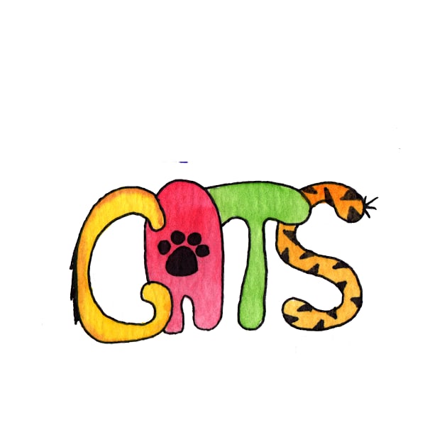 Cats Cartoon Drawn Word by swagmaven