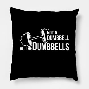 All the Dumbbells Pillow