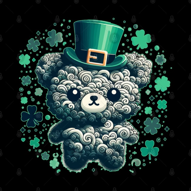 Happy st patricks day Kawaii green bear by TomFrontierArt