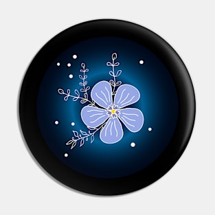 Blue flower Pin