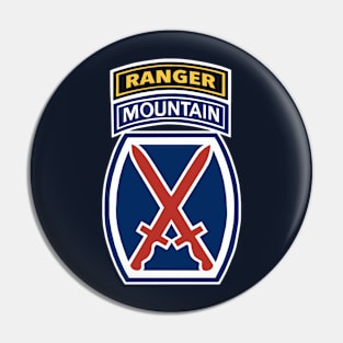 10th Mountain Division Ranger Tab Pin