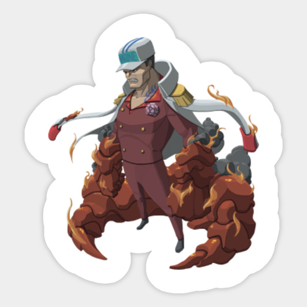 Admiral Akainu - One Piece - Sticker | TeePublic