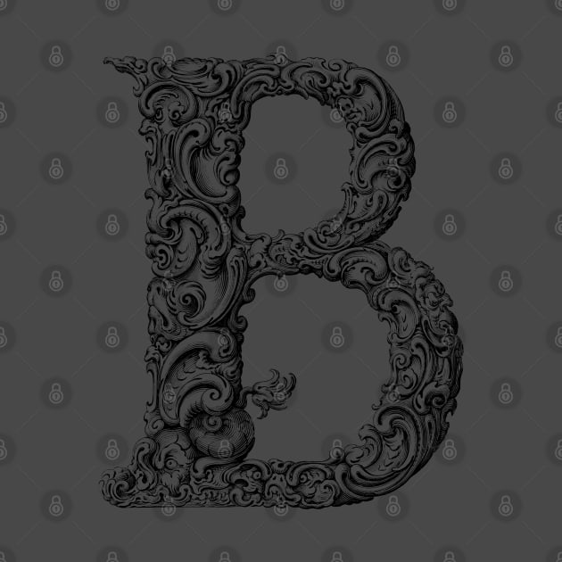 Vintage Initial Letter Lettering Alphabet B by AltrusianGrace