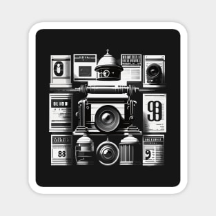 Vintage Camera Collection: Retro Delights in Monochrome Magnet