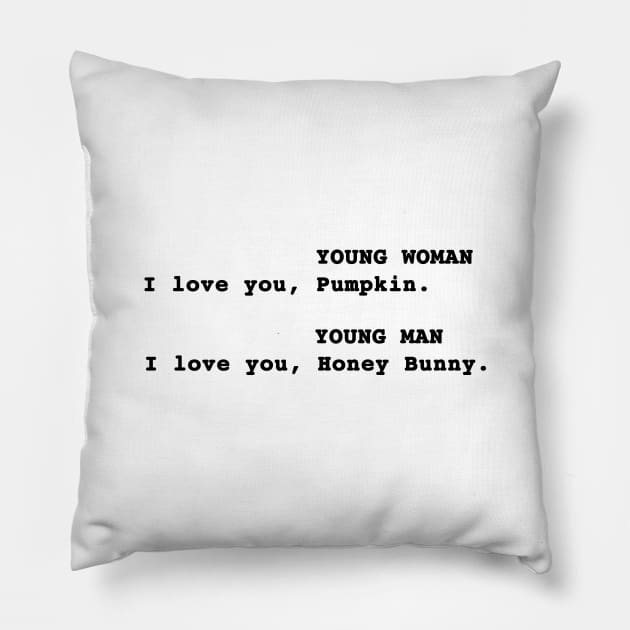 Pumpkin & Honey Bunny Pillow by DoctorTees