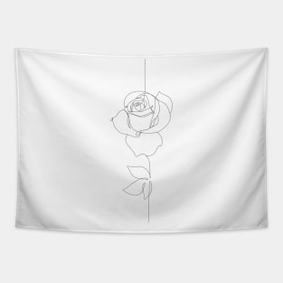 Rose one line art. Tapestry