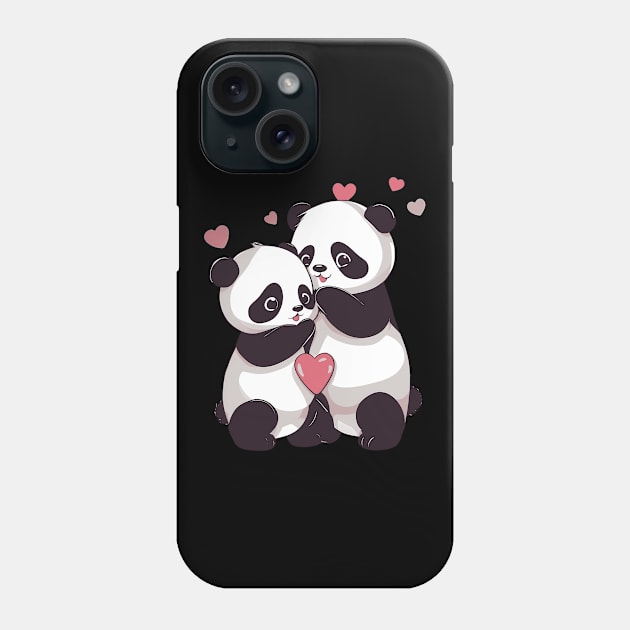 I Love You Panda Phone Case by animegirlnft