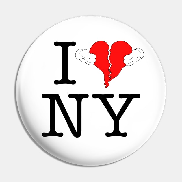 I </3 NY KAWS Pin by theartofpablo