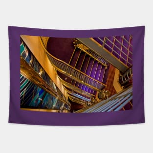 Cruise ship. Stairs. Tapestry