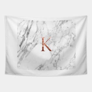 Monogram rose marble K Tapestry