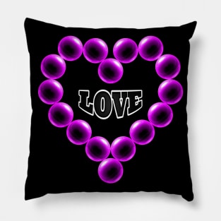 Love Heart in Pink Color Pillow