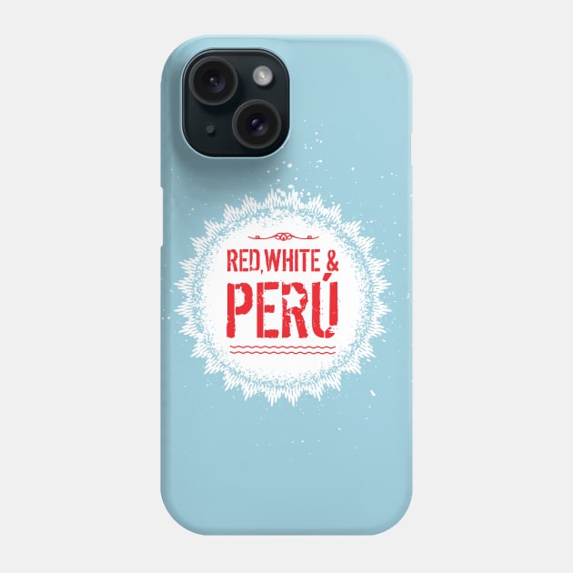 Red White and Peru burst Phone Case by thedesignfarmer