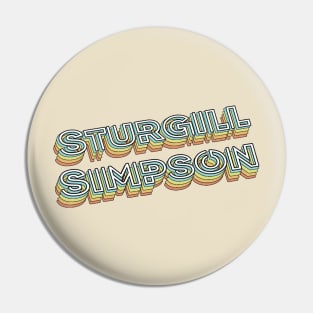 Sturgill Simpson Retro Typography Faded Style Pin