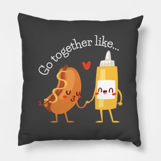 Go together like... Hotdog and Mustard Pillow