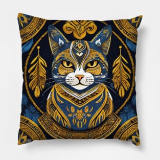 Celestial Feline Sovereign Pillow