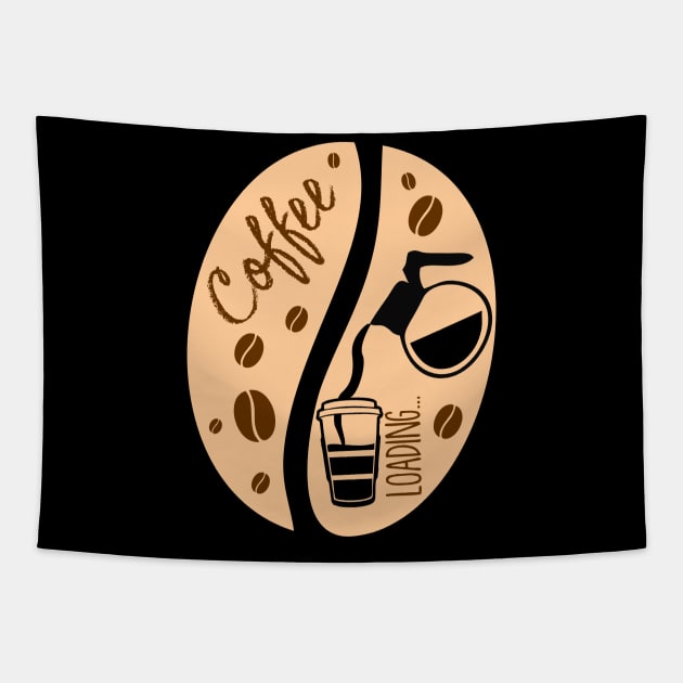 Coffee Loading Tapestry by Roqson