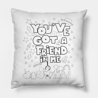 a friend in me is my frient tshirt ecopop graphic toys Pillow