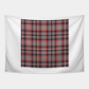 Red, Grays, and Black Plaid Tapestry