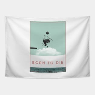 Born To Die Graphic Art Boy Diving Tapestry