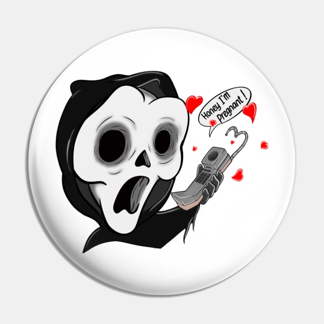 Scream Ghostface honey I’m pregnant Pin by JackDraws88