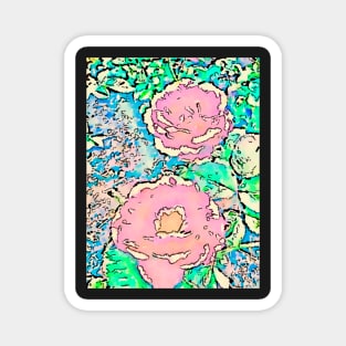 Pastel spray rose pattern Magnet