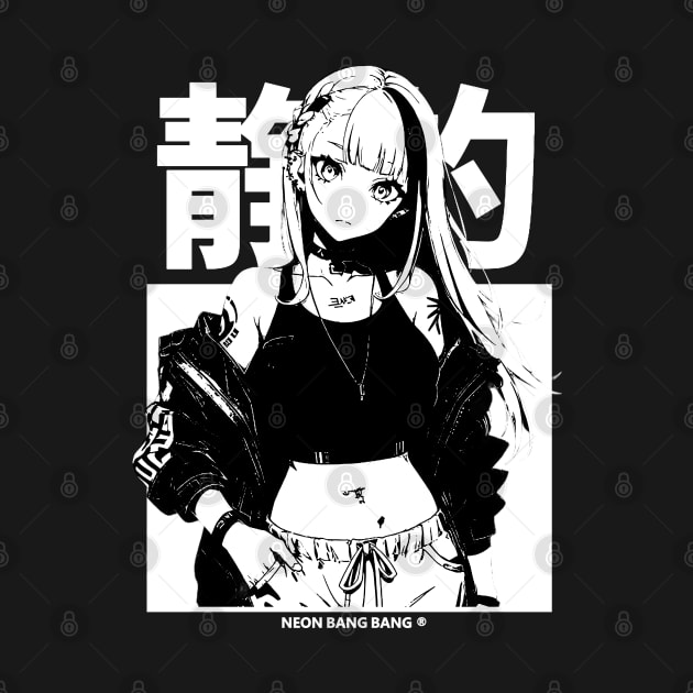 Minimalist Japanese Anime Girl Streetwear by Neon Bang Bang