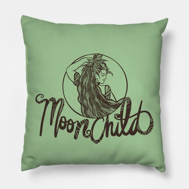 MoonChild Pillow by bubbsnugg