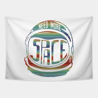 80s Retro Colorful Space Helmet Tapestry