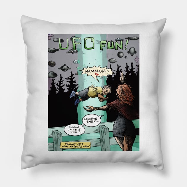 UFO Fun! Pillow by Froobius