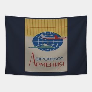 Aeroflot Armenia Ad with Ararat in Russian Tapestry