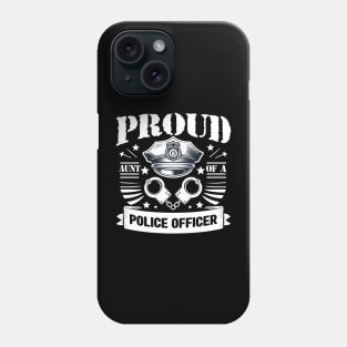 Proud Aunt Of A Police Officer - Thin Blue Line Auntie Phone Case