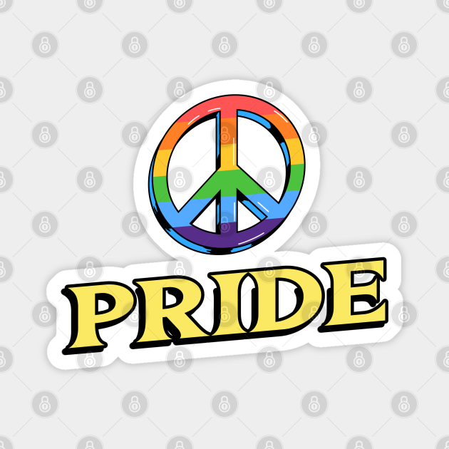 Pride Peace Sign - Lgbtqia - Magnet | TeePublic