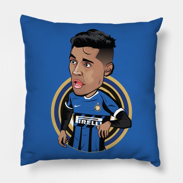Alexis Sanchez Inter Pillow by portraiteam