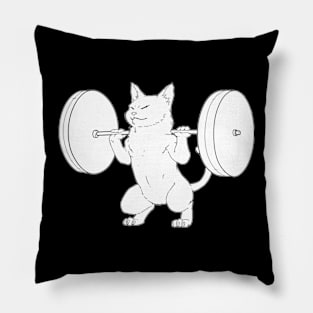 Cat Squat Powerlifting    Cute Pillow