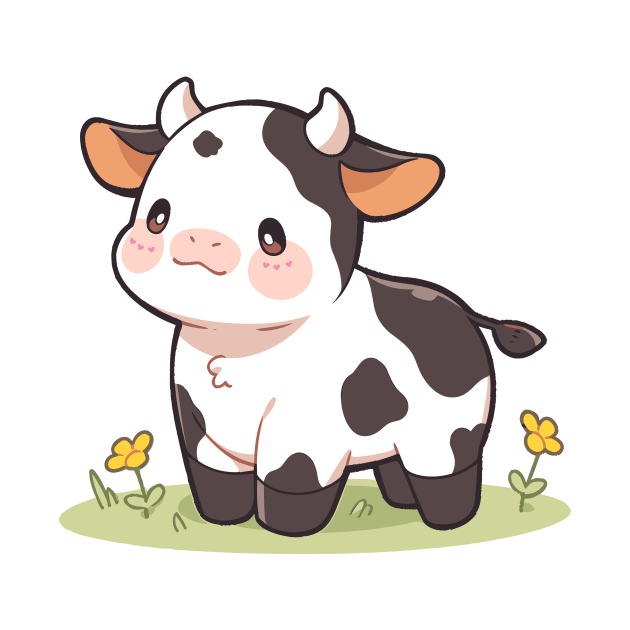 Kawaii Cow by medimidoodles