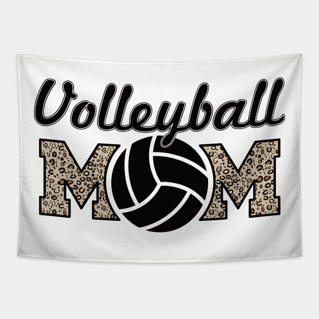 Volleyball Mom Leopard Lover Mother Tapestry by Gaming champion