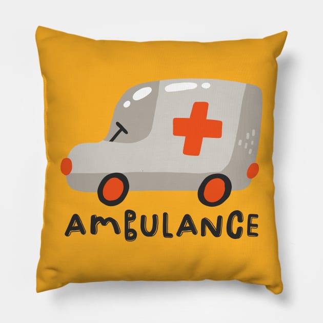 Ambulance Pillow by JunkyDotCom