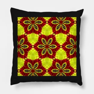 Red Yellow Chysanthemum Pattern Number 9 Pillow