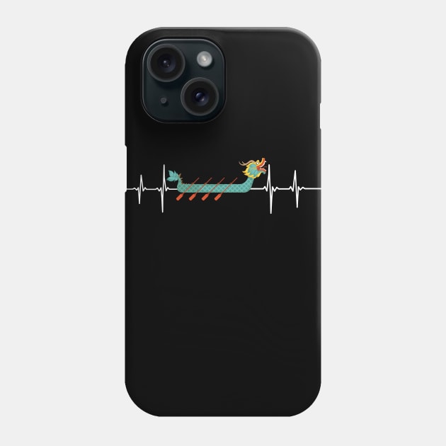 Dragon Boat Racing Passion Love Heartbeat Phone Case by Shirtbubble