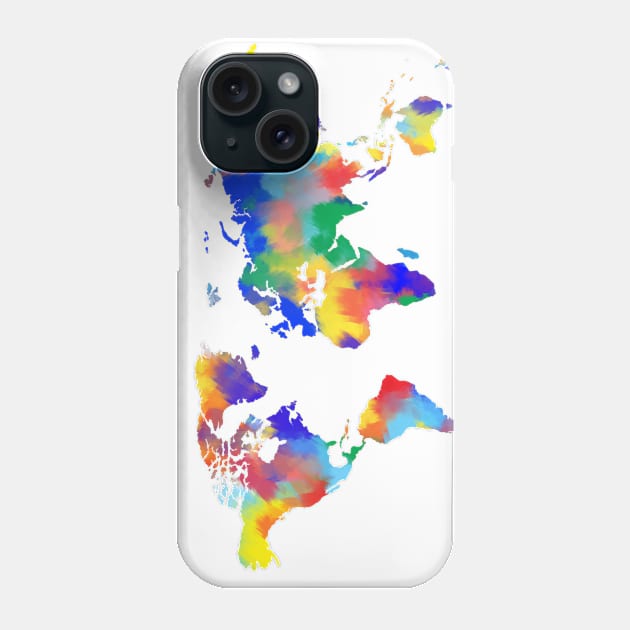 world map Phone Case by BekimART