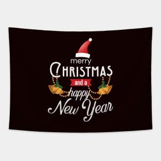 merry christmas and a happy new year Tapestry